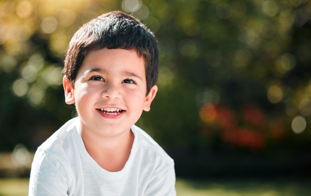 Children,,Thinking,And,Mockup,With,A,Boy,In,A,Park