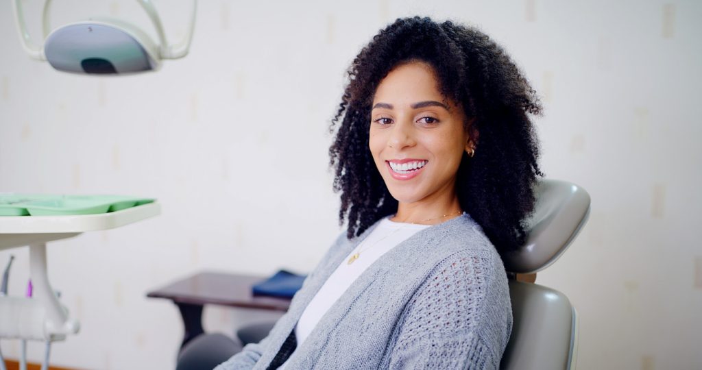 Portrait,,Woman,And,Smile,For,Dental,Care,,Clinic,And,Confident